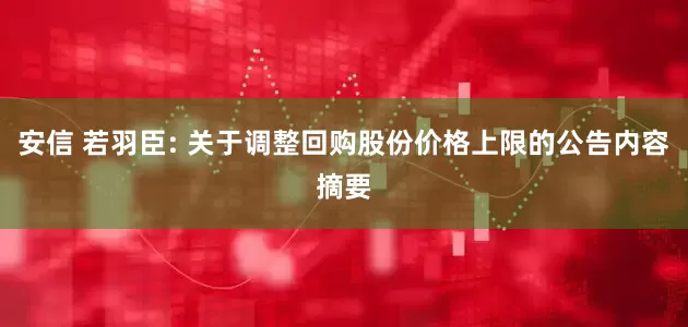 安信 若羽臣: 关于调整回购股份价格上限的公告内容摘要